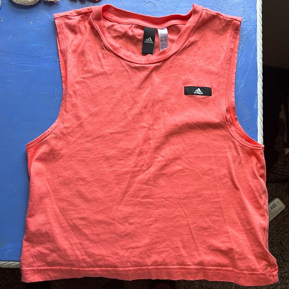 Adidas salmon crop top